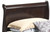 Wooden Sleigh Twin Platform Bed - 87" - Dark Brown - IMAGE 4