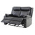 Faux leather 2-Seater Reclining Sofa - 55" - Black - IMAGE 3