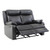 Faux leather 2-Seater Reclining Sofa - 55" - Black - IMAGE 5