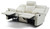 Faux leather 3-Seater Reclining Sofa with Pillow Top Arms - 76" - White - IMAGE 3