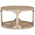 Traditional Mango Wood Round Coffee Table - 33" - Distressed Brown - IMAGE 3
