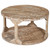 Traditional Mango Wood Round Coffee Table - 33" - Distressed Brown - IMAGE 4