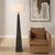 Tapered Base Floor Lamp with White Drum Shade - 68" - Black - IMAGE 4