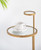 Round Two Tier Side Table - 28" - Gold
