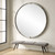 Round Framed Wall Mirror - 72.25" - Black Finish - IMAGE 2