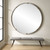 Round Framed Wall Mirror - 72.25" - Black Finish - IMAGE 3