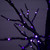 Pre-Lit Black Artificial Halloween Twig Tree - 4' - Dual Color LED Lights