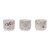Floral and Mandala Dolomite Planters - 5" - White - Set of 3 - IMAGE 2