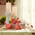 Floral Bird Ceramic Figurines - 4.75" - Pink - Set of 6 - IMAGE 1