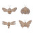 Etched Floral Insect Shelf Sitter Decorations - 7" - Brown - Set of 4 - IMAGE 2