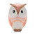 Terracotta Owl Figurines - 7.25" - Pink and Orange - Set of 3 - IMAGE 3