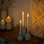 LED Lighted Flameless Taper Candles - 11" - White - Set of 2 - IMAGE 5
