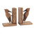 Pine Wood Woodpecker Bookends - 8.75" - Brown - Set of 2 - IMAGE 2