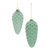 Frosted Glass Pinecone Christmas Ornaments - 6" - Green - 6ct - IMAGE 1