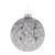 Glittered Finish Glass Christmas Ball Ornaments - 4" (101.6mm) - Silver - 6ct - IMAGE 2