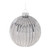 Glittered Finish Glass Christmas Ball Ornaments - 4" (101.6mm) - Silver - 6ct - IMAGE 3