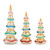 Mercury Glass Pine Christmas Tree Decoration - 11.5" - Multicolor - Set of 3 - IMAGE 2