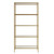 5-Tier Storage Glass Book Shelves - 71.75" - Gold - IMAGE 2