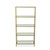 5-Tier Storage Glass Book Shelves - 71.75" - Gold - IMAGE 3