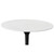 Marble Round Top Pedestal Dining Table - 30" - White and Black - IMAGE 6