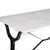 Marble Top Rectangular Bar Table - 42" - White and Black - IMAGE 3