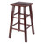 Square Seat Wooden Counter Stool - 24" - Walnut Finish - IMAGE 1
