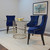 Tufted Back Upholstered Dining Chair with Tapered Legs - 35" - Navy Blue - Set of 2 - IMAGE 3