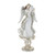 Angel Christmas Statue on Pedestal - 20.5" - White and Gold - IMAGE 2