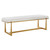 Solid Upholstered Rectangular Bench - 60" - Antique Gold Finish - IMAGE 4