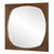 Solid Pine Wood Framed Beveled Square Wall Mirror - 40" -  Antiqued Walnut Stain Finish - IMAGE 4