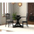 Round Top X Base Pedestal Dining Table - 48" - Black - IMAGE 1