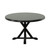 Round Top X Base Pedestal Dining Table - 48" - Black - IMAGE 2