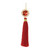 Jeweled Tassel Christmas Ornaments - 7.75" - Red and Gold - 6ct - IMAGE 2