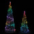 LED Lighted Christmas Cone Trees - 34.75" - Multicolor - Set of 2 - IMAGE 1
