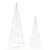 LED Lighted Christmas Cone Trees - 34.75" - Multicolor - Set of 2 - IMAGE 2