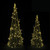 LED Lighted Christmas Cone Trees - 34.75" - Multicolor - Set of 2