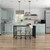 X-Back Vanity Stool with Casters - 27.5" - White and Gold - IMAGE 4