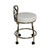 X-Back Vanity Stool with Casters - 27.5" - White and Gold