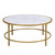 Faux Marble Round Coffee Table - 36" - Gold - IMAGE 3