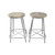 Driftwood Seat Counter Stools - 24" - Whitewash Finish - Set of 2 - IMAGE 2