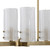 8-Light Handmade Adjustable Linear Ceiling Chandelier - 45" - Gold and White - IMAGE 4