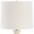 Buffet Lamp with Two Travertine Half Spheres - 36.5" - Brass Finish - IMAGE 5