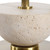 Buffet Lamp with Two Travertine Half Spheres - 36.5" - Brass Finish - IMAGE 6
