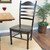 Ladder Back Dining Chair - 42" - Antique Black - IMAGE 1