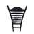 Ladder Back Dining Chair - 42" - Antique Black - IMAGE 4
