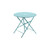 Round Foldable Outdoor Patio Table with Umbrella Hole - 30" - Teal Blue - IMAGE 2