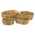 Set of 4 Brown Water Hyacinth Oval Storage Bins with Cut Out Handles 18.5" - IMAGE 1