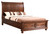 Wooden Sleigh King Panel Bed with Two Storage Drawers - 97" - Brown - IMAGE 2