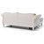 Tufted Velvet Chesterfield Sectional Sofa with Throw Pillows - 81" - Cream - IMAGE 4