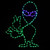 LED Lighted Alien Waving Outdoor Halloween Decoration - 48" - IMAGE 3